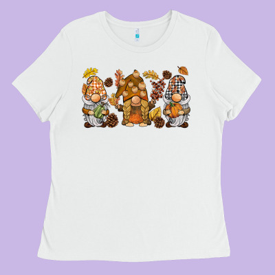 Fall Gnomies Ladies Tee Designed By Barkaloodesign