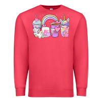Cardinal unicorn coffee cups Premium Sweatshirt - Zillion Design Studio