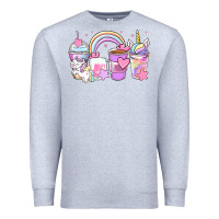 Heather Grey unicorn coffee cups Premium Sweatshirt - Zillion Design Studio