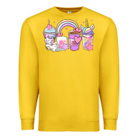 Lemon unicorn coffee cups Premium Sweatshirt - Zillion Design Studio