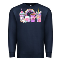 Navy unicorn coffee cups Premium Sweatshirt - Zillion Design Studio
