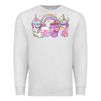 Oatmeal Heather unicorn coffee cups Premium Sweatshirt - Zillion Design Studio