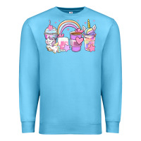 Ocean Blue unicorn coffee cups Premium Sweatshirt - Zillion Design Studio