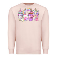 Pale Pink unicorn coffee cups Premium Sweatshirt - Zillion Design Studio