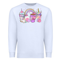 White unicorn coffee cups Premium Sweatshirt - Zillion Design Studio