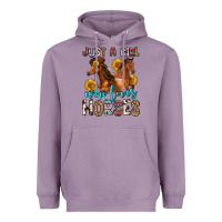 Just A Girl Who Loves Horses Heavyweight Hoodie | Teevron