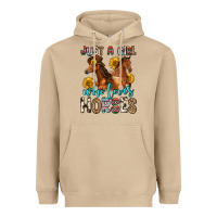 Mushroom just a girl who loves horses Heavyweight Hoodie - Zillion Design Studio