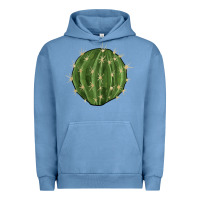 Pigment Pebble Blue cactus Urban Hoodie - BarkalooDesign