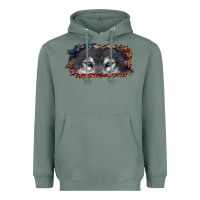 Sage wolf eyes american flag Heavyweight Hoodie - RanaPortraitStore