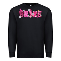 Black Breast Cancer Brave Premium Sweatshirt - texasbilliewilder