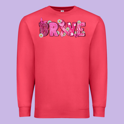 Breast Cancer Brave Premium Sweatshirt Designed By Texasbilliewilder