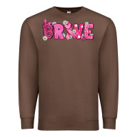Chestnut Breast Cancer Brave Premium Sweatshirt - texasbilliewilder