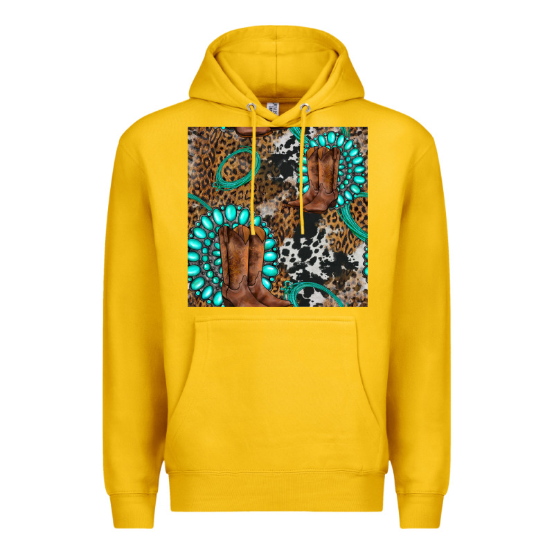 Cowboy Boot And Gemstone Premium Hoodie by BundleAndBundleShop | Teevron