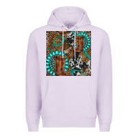 Lilac cowboy boot and gemstone Premium Hoodie - BundleAndBundleShop