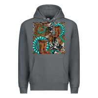 Rock cowboy boot and gemstone Premium Hoodie - BundleAndBundleShop