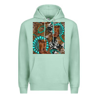 Seafoam cowboy boot and gemstone Premium Hoodie - BundleAndBundleShop