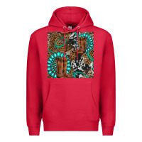 Cardinal cowboy boot and gemstone Premium Hoodie - BundleAndBundleShop