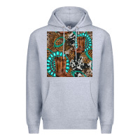 Cowboy Boot And Gemstone Premium Hoodie | Teevron