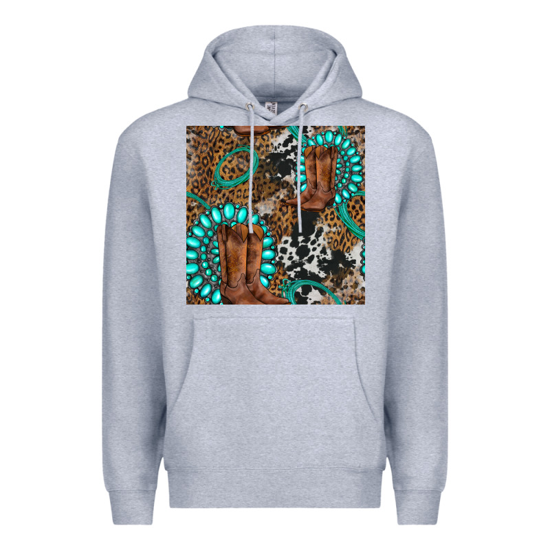 Cowboy Boot And Gemstone Premium Hoodie by BundleAndBundleShop | Teevron