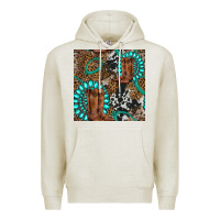 Oatmeal Heather cowboy boot and gemstone Premium Hoodie - BundleAndBundleShop