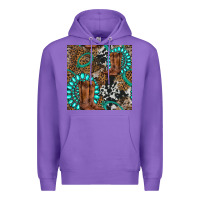 Purple cowboy boot and gemstone Premium Hoodie - BundleAndBundleShop