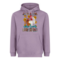 Lavender just a girl who loves chickens Heavyweight Hoodie - Zillion Design Studio