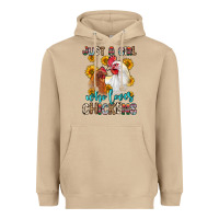 Mushroom just a girl who loves chickens Heavyweight Hoodie - Zillion Design Studio
