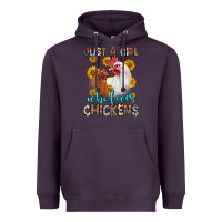 Plum just a girl who loves chickens Heavyweight Hoodie - Zillion Design Studio