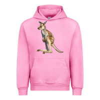 Fuchsia Pink baby kangaroo Urban Hoodie - LillyAllenDesigns