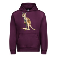 Mauve Wine baby kangaroo Urban Hoodie - LillyAllenDesigns