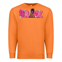 Carrot Breast Cancer Brave with Afro Woman Premium Sweatshirt - texasbilliewilder
