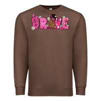 Chestnut Breast Cancer Brave with Afro Woman Premium Sweatshirt - texasbilliewilder