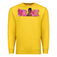 Lemon Breast Cancer Brave with Afro Woman Premium Sweatshirt - texasbilliewilder