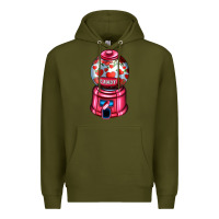 Army Green love and candy machine Premium Hoodie - AdoDesignShop