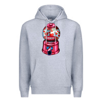 Heather Grey love and candy machine Premium Hoodie - AdoDesignShop
