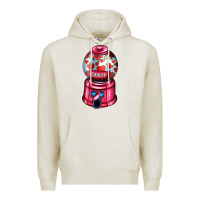 Oatmeal Heather love and candy machine Premium Hoodie - AdoDesignShop