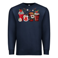 Navy ladybug coffee cups Premium Sweatshirt - Zillion Design Studio