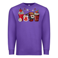Purple ladybug coffee cups Premium Sweatshirt - Zillion Design Studio