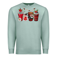 Seafoam ladybug coffee cups Premium Sweatshirt - Zillion Design Studio