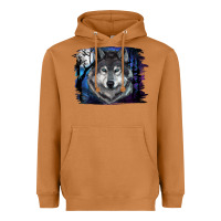 Meerkat wolf and full moon Heavyweight Hoodie - RanaPortraitStore