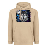 Mushroom wolf and full moon Heavyweight Hoodie - RanaPortraitStore