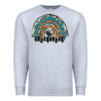 Heather Grey western mama rainbow Premium Sweatshirt - RanaPortraitStore