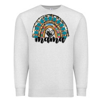 Oatmeal Heather western mama rainbow Premium Sweatshirt - RanaPortraitStore