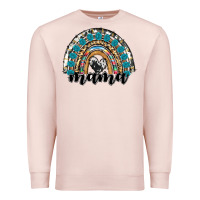 Pale Pink western mama rainbow Premium Sweatshirt - RanaPortraitStore