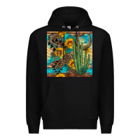 Black horseshoe and cactus Premium Hoodie - BundleAndBundleShop