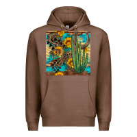 Chestnut horseshoe and cactus Premium Hoodie - BundleAndBundleShop