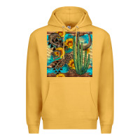 Mustard horseshoe and cactus Premium Hoodie - BundleAndBundleShop