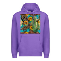 Purple horseshoe and cactus Premium Hoodie - BundleAndBundleShop