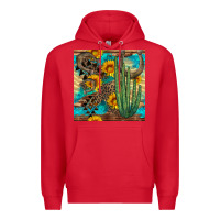 Red horseshoe and cactus Premium Hoodie - BundleAndBundleShop