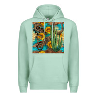 Seafoam horseshoe and cactus Premium Hoodie - BundleAndBundleShop